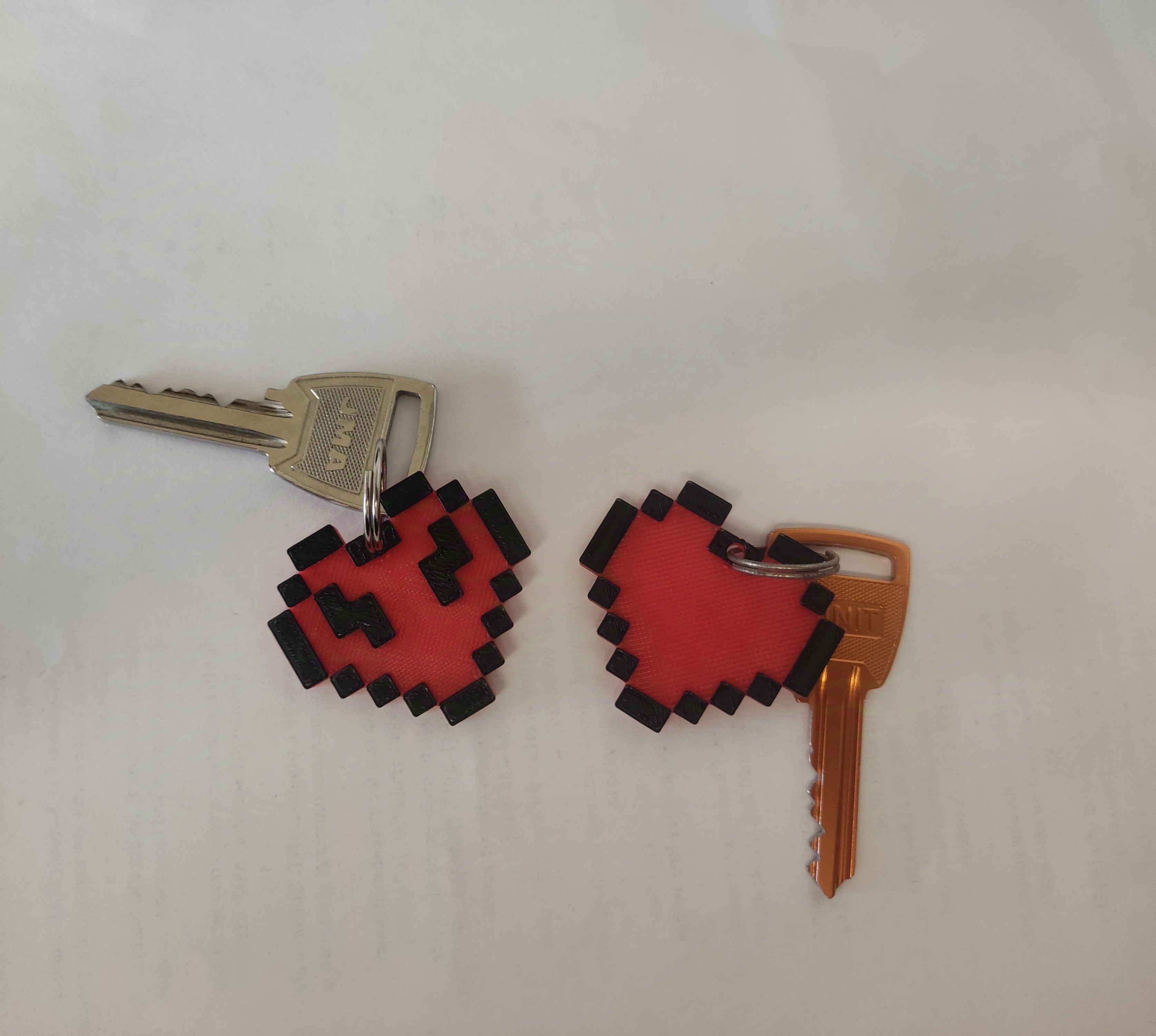 Minecraft Heart Keychain