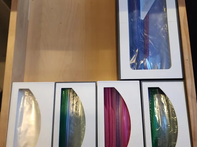 Ziplock bag holders without Gridfinity base