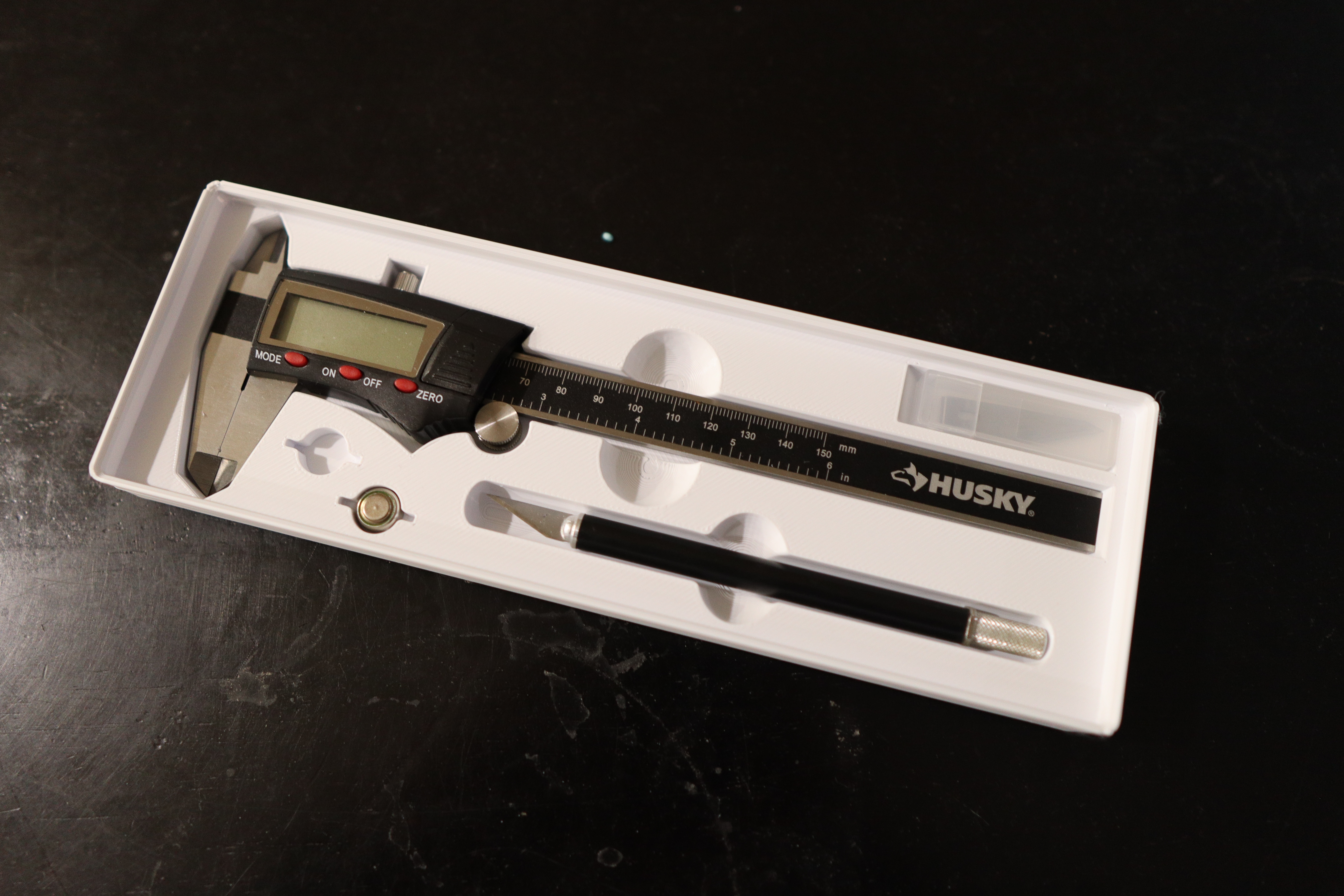 Gridfinity Organizer- Husky Calipers & Xacto Knife