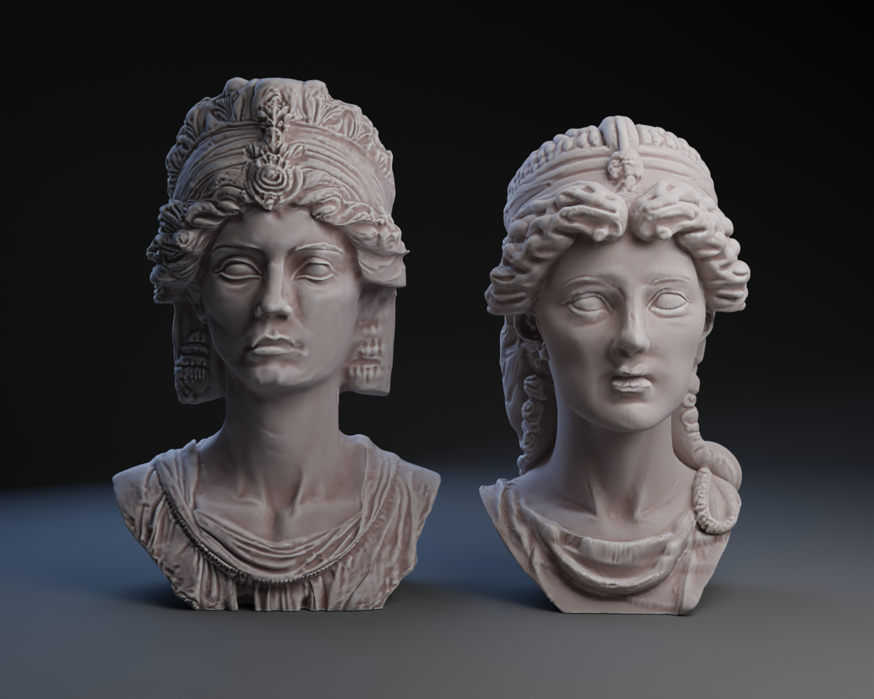 Cleopatra VII Philopator and her Daughter Cleopatra Selene II