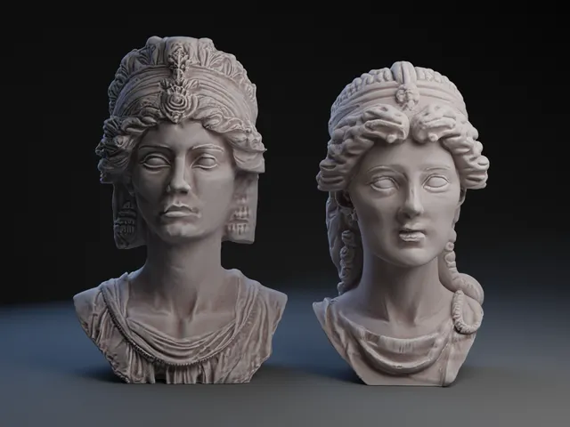 Cleopatra VII Philopator and her Daughter Cleopatra Selene II
