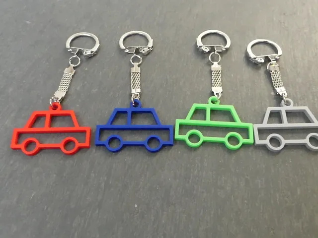 2D Keychain – Car (Outline)