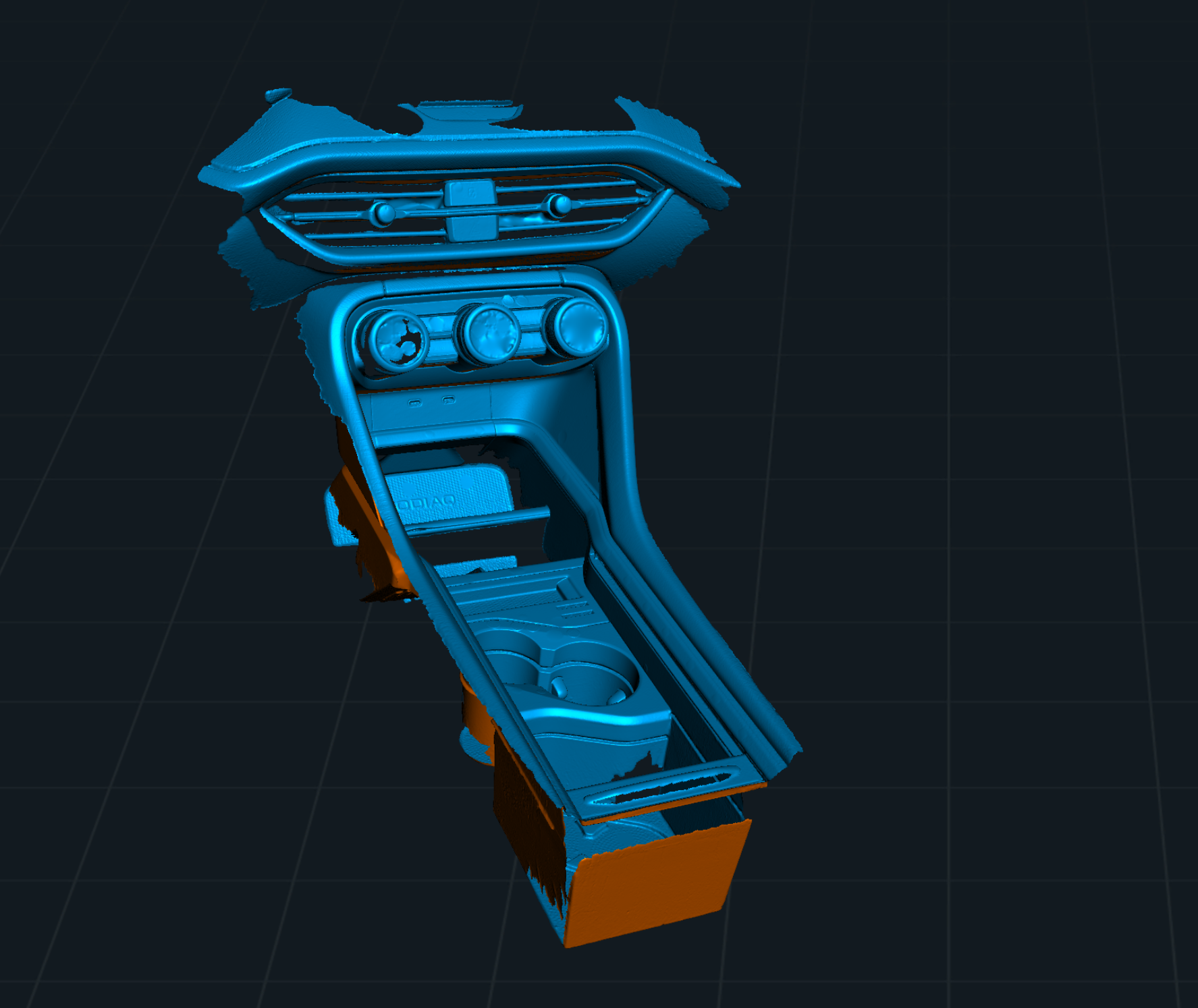 3d Scan of Skoda Koqiaq Middle Console
