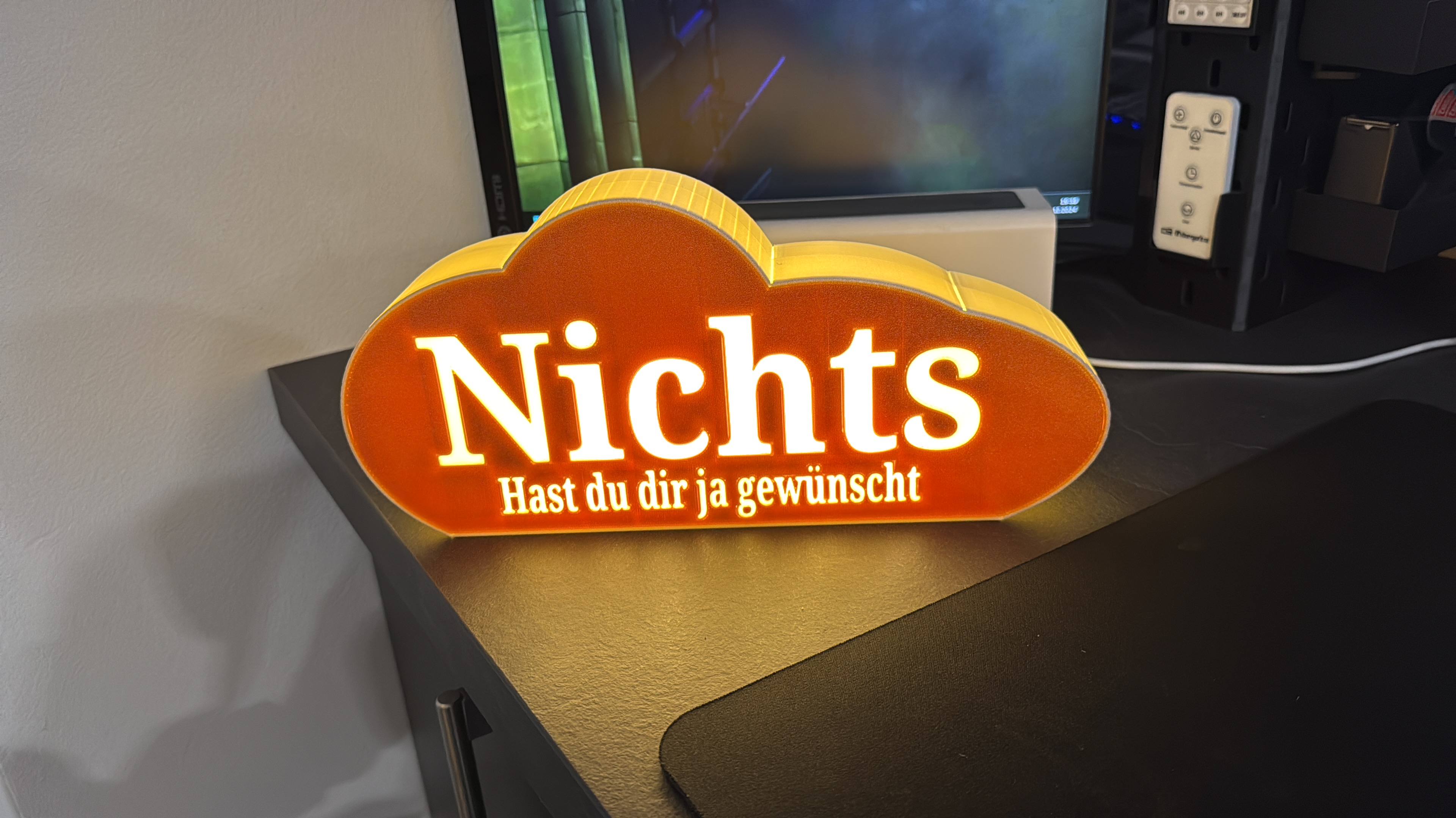 Nichts Das hast du dir ja gewünscht