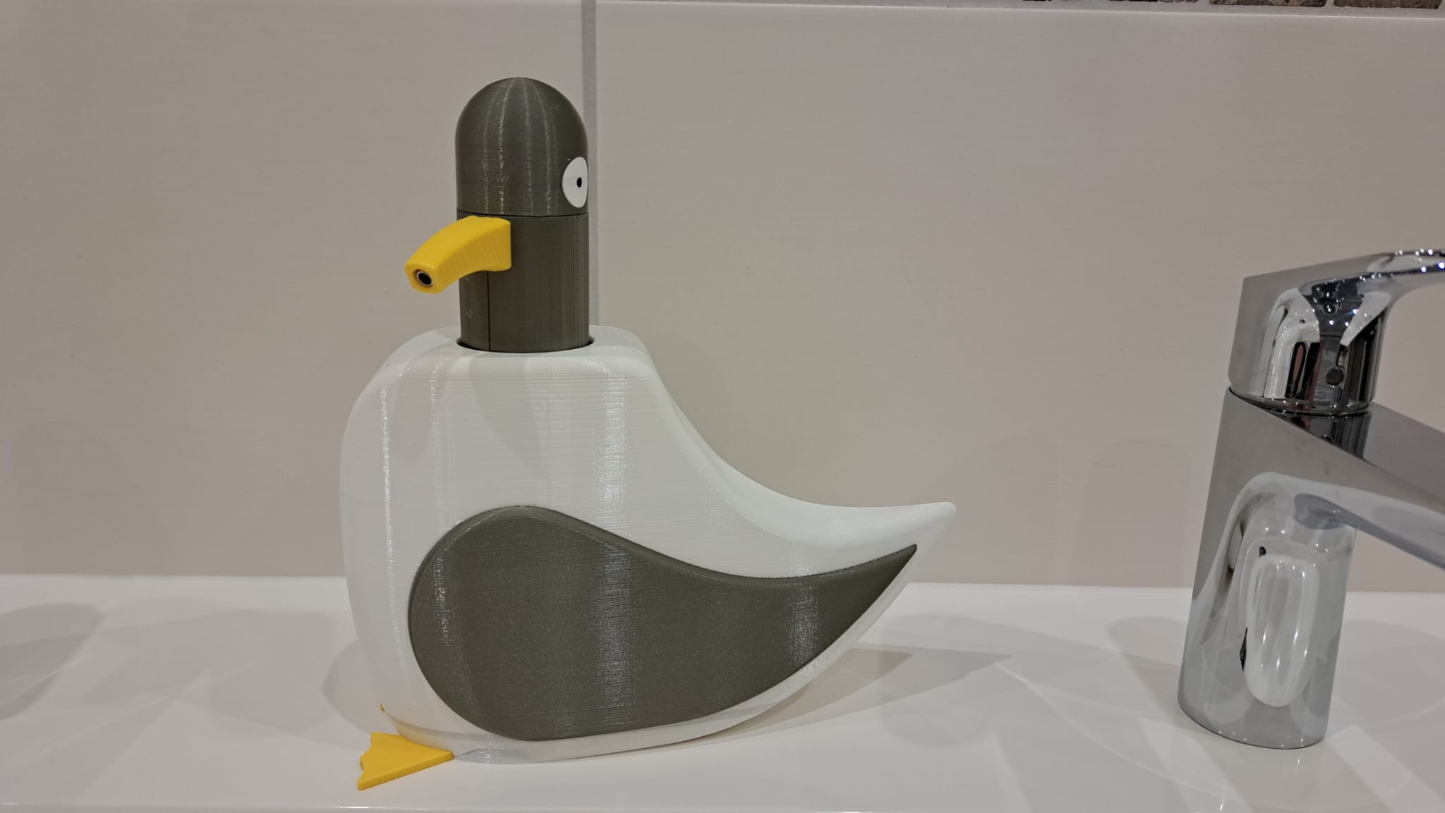 seagull/duck soap dispenser for IKEA EKOLN