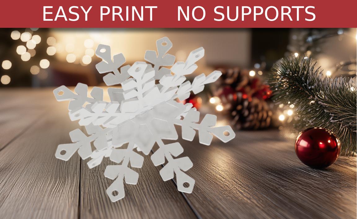Christmas snowflake (no supports)