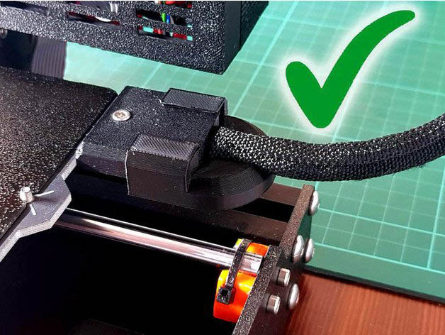 MK3 or MINI Heatbed Cable Support (Easy Clip On) — miniatura 3