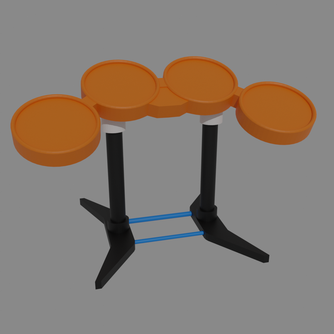 Miniatura 2 do modelo 3D mini rockband drums