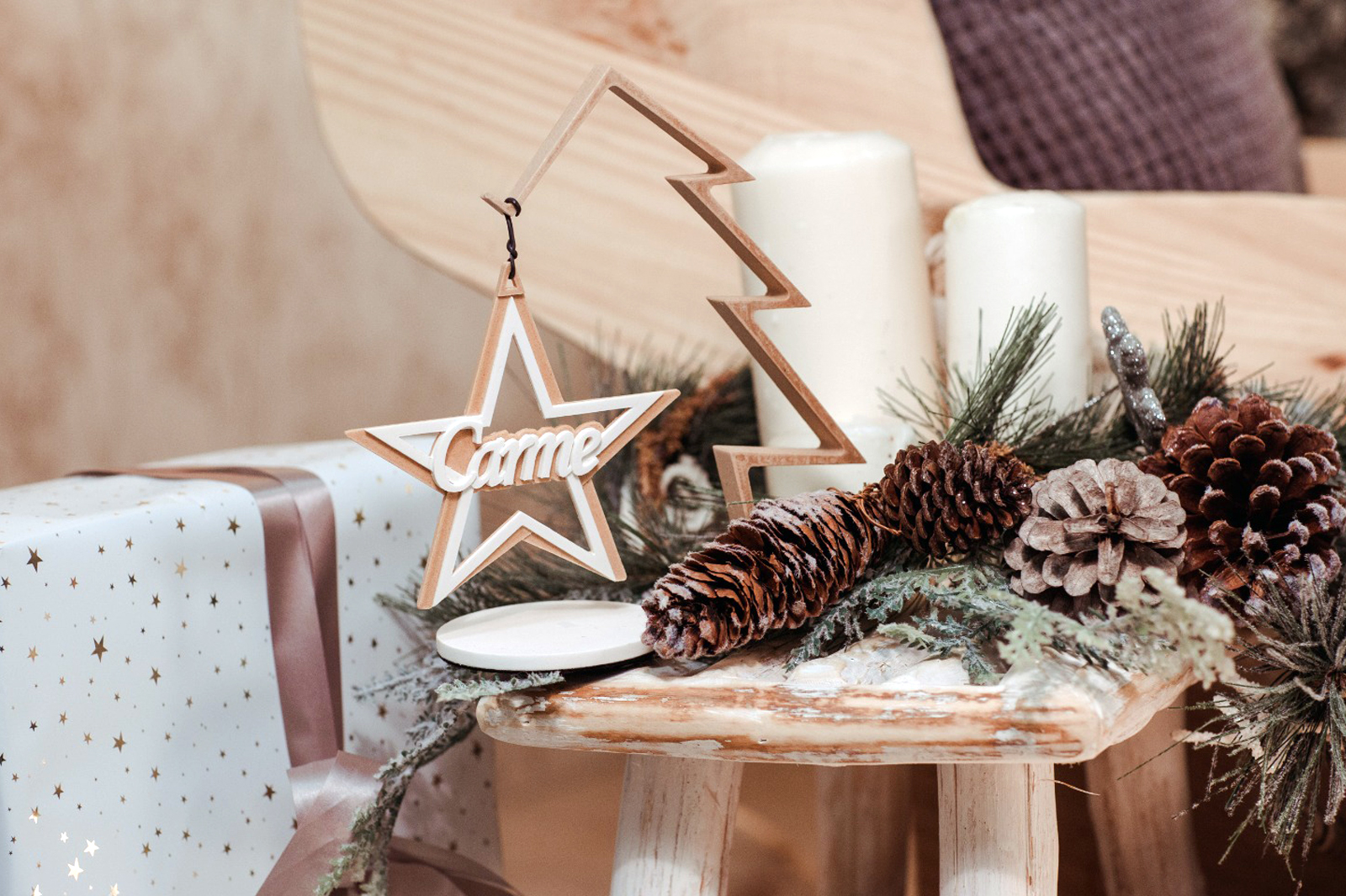 Árbol de Navidad con Estrella PERSONALIZABLE