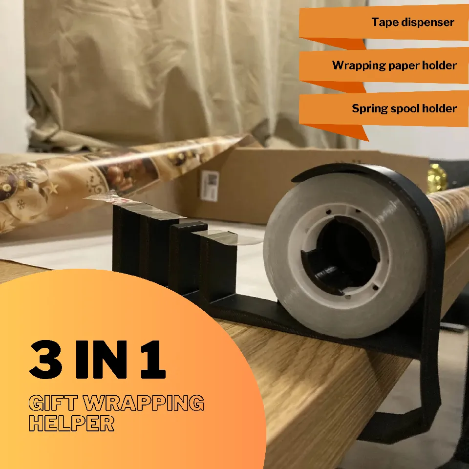 Ultimate 3-in-1 Wrapping Paper Holder by KiTECH | Download free STL ...