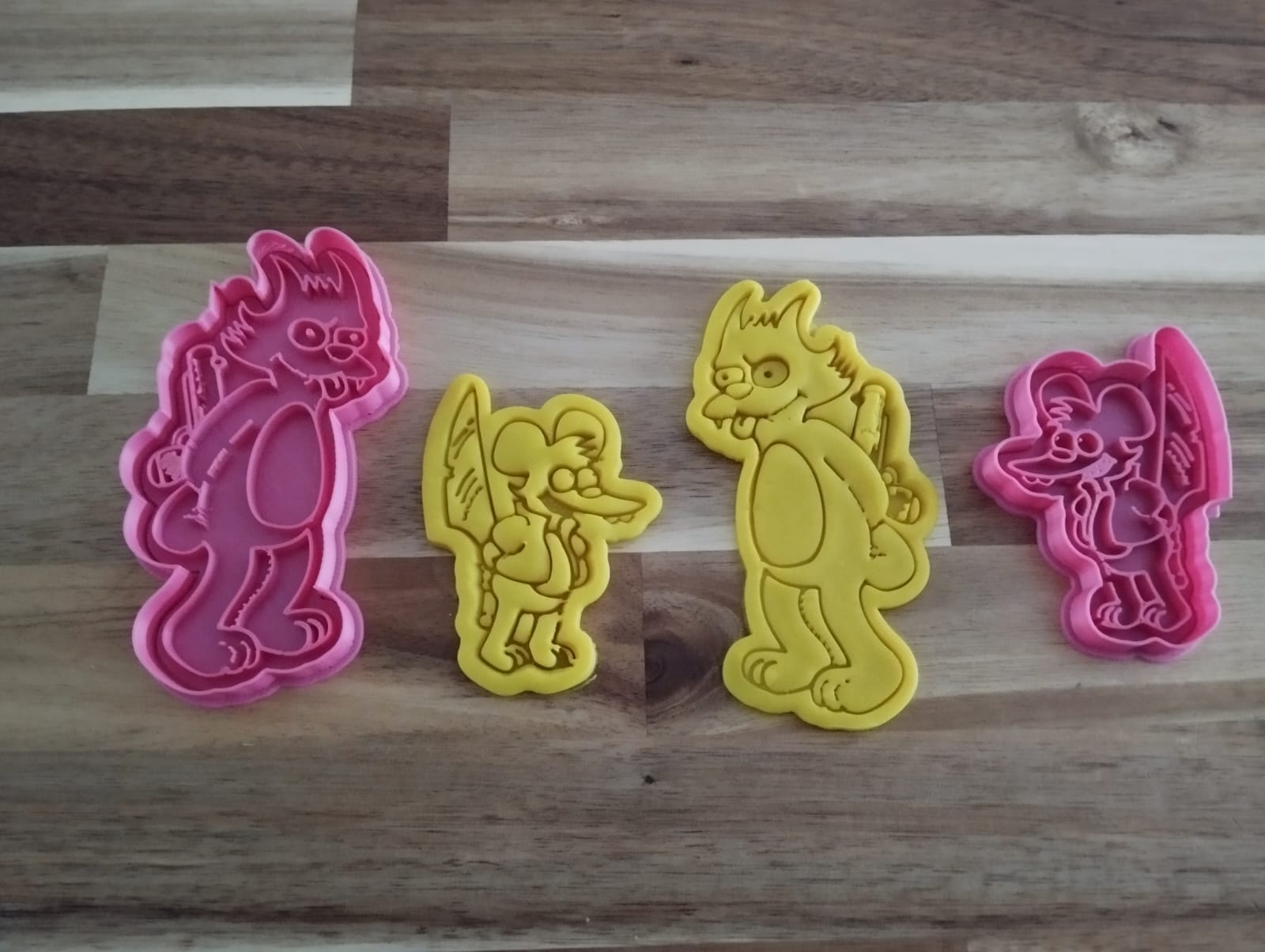 Cortadores galletas Rasca y Pica the simpsons