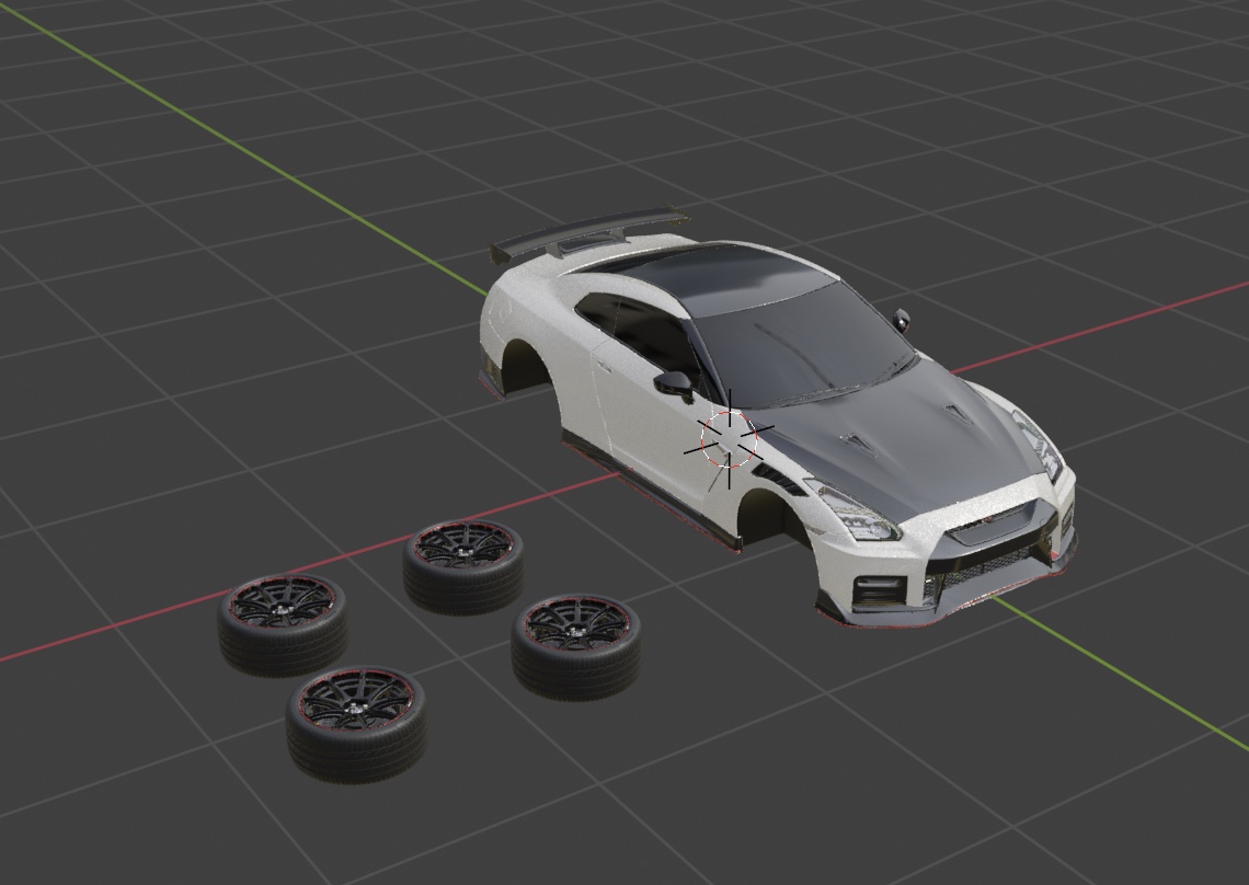 Nissan gtr high poly