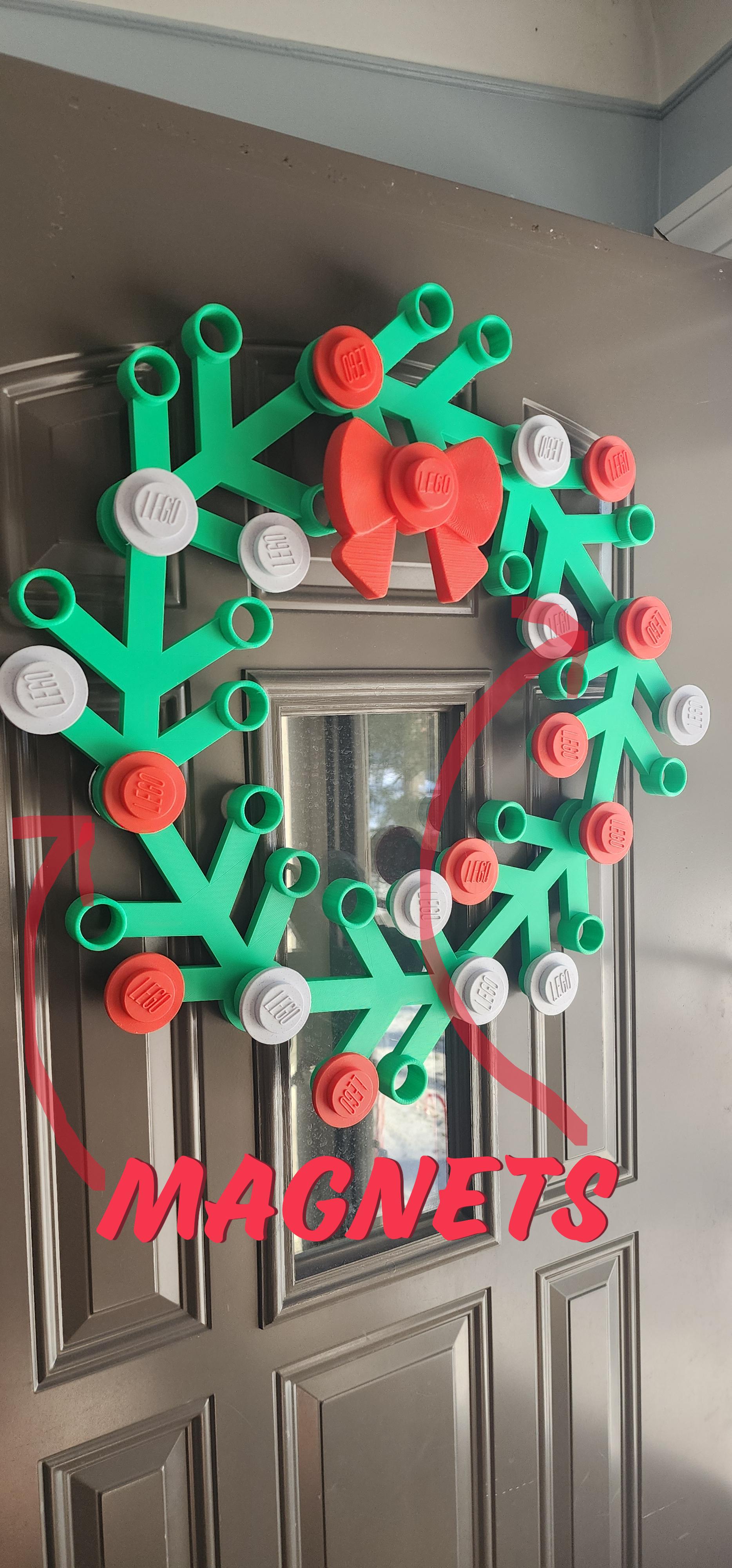 Lego Wreath Mount with Locking Stud 3D model thumbnail
