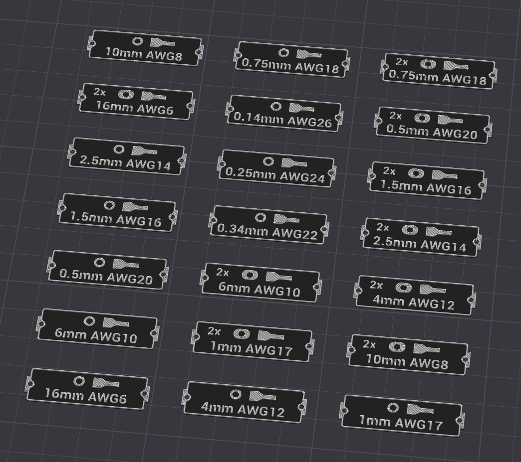 Printable Label "Ferrules" for Gridfinity Bins by Pred