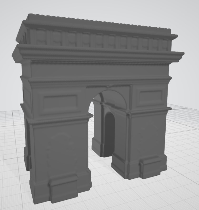 Modelo 3D del arco del triunfo