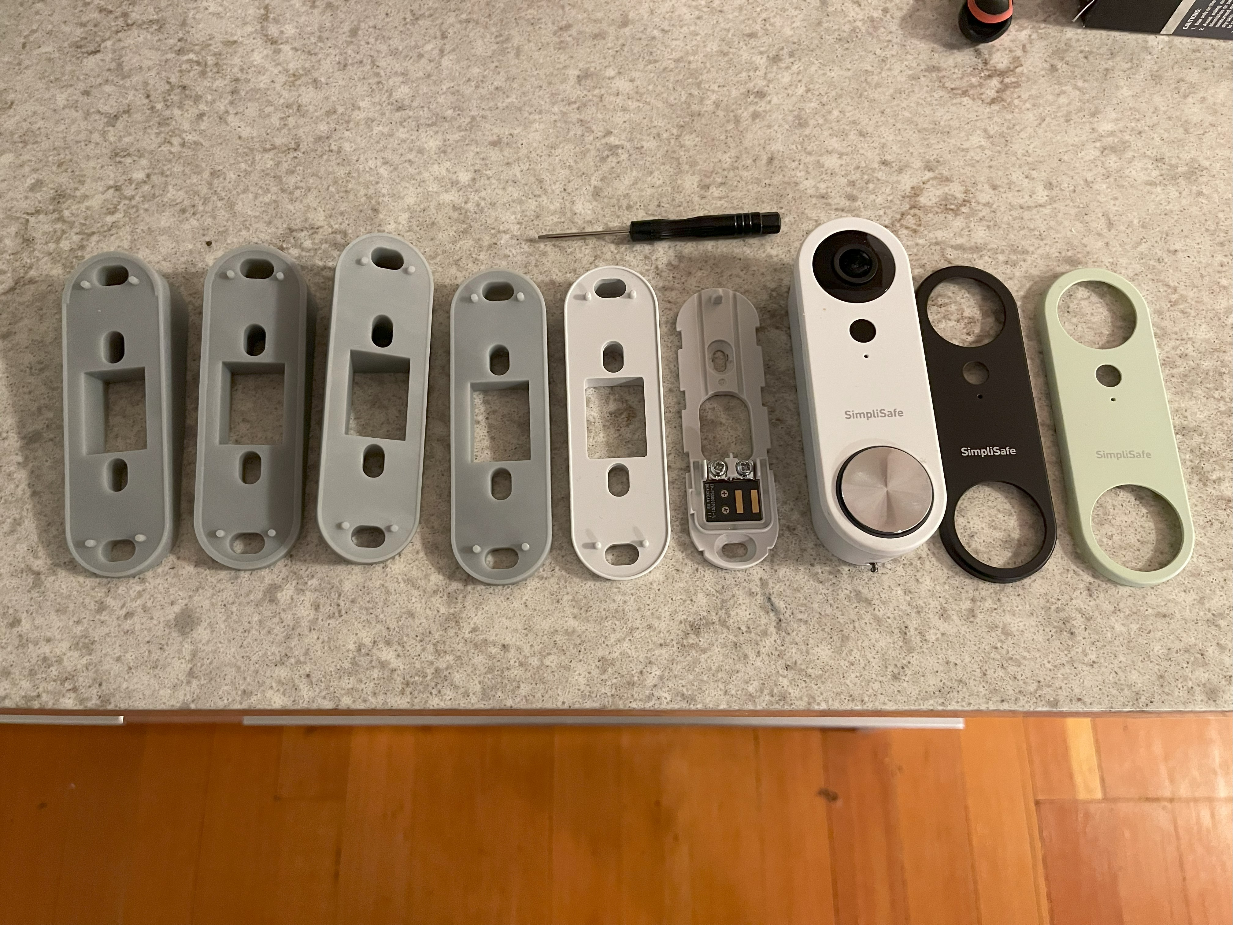 SimpliSafe Doorbell offset angle spacers