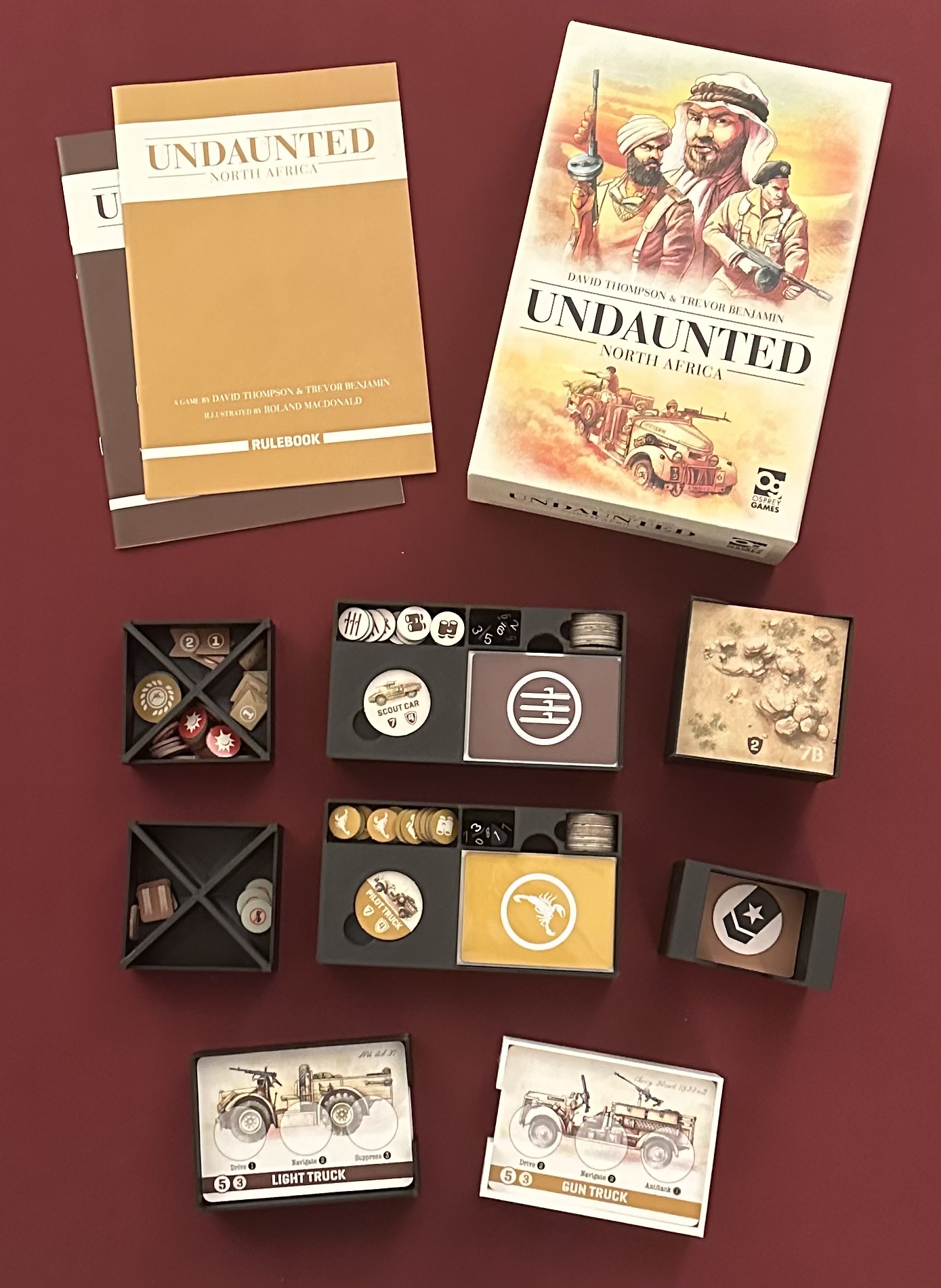 Undaunted North Africa + Reinforcements board game insert organizer