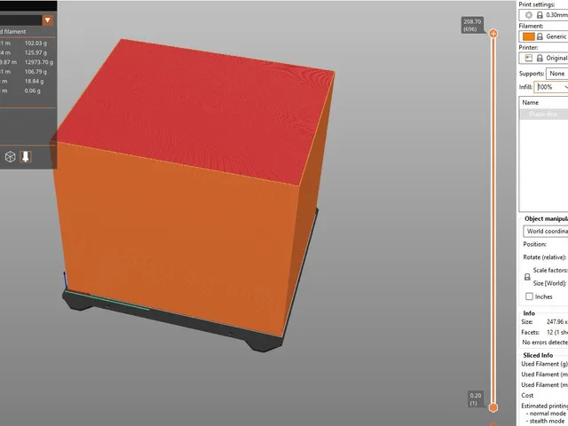100% Infill Cube Prusa i3 Mk3S+
