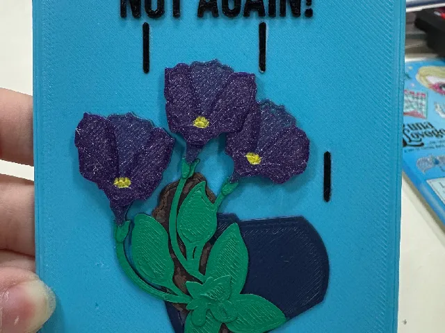 Oh No, Not again! petunia sign