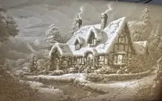 Zimní krajina _ lithophane   -   Winter landscape _ lithophane