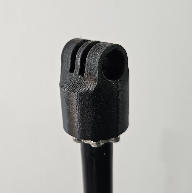 Mic stand to GoPro/Three-prong adapter (3/8ths thread) 3D model thumbnail