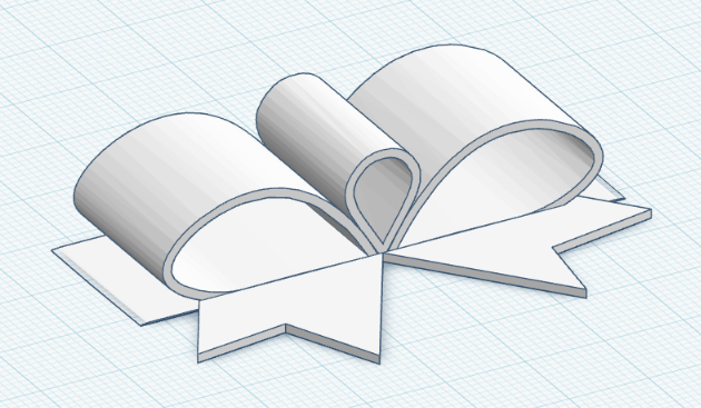 Bow for gift decoration 3D model thumbnail