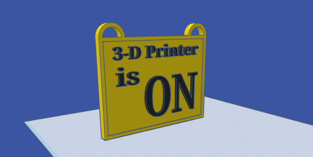 Miniatura 2 do modelo 3D Reversable 3-D printer sign