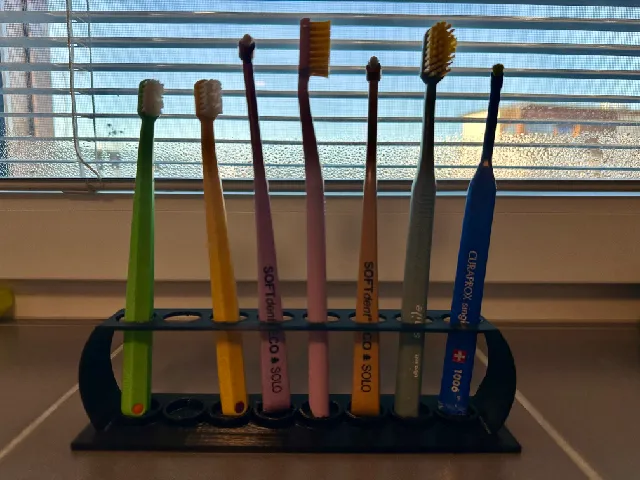 Toothbrush holder for a family of four