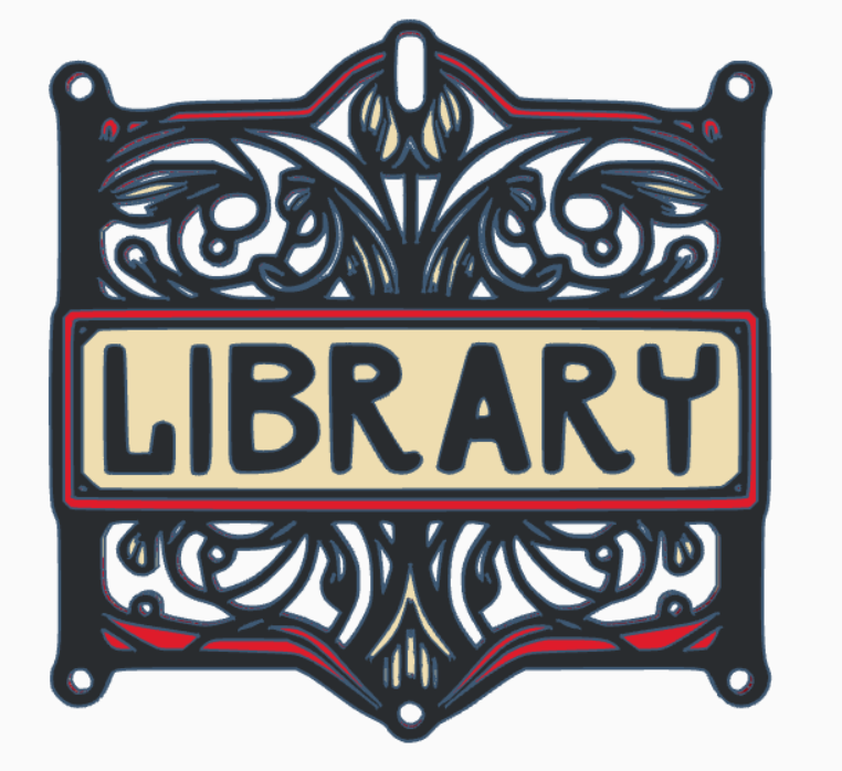 Sign: LIBRARY (1)