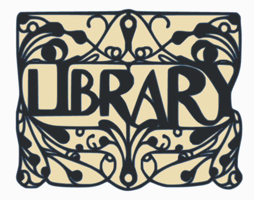 Sign: LIBRARY (2)