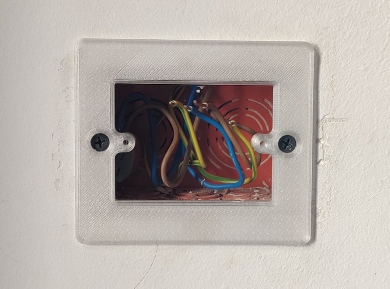 Parametrized electrical wall box size adapter