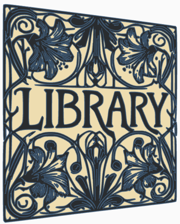 Sign: LIBRARY (3)