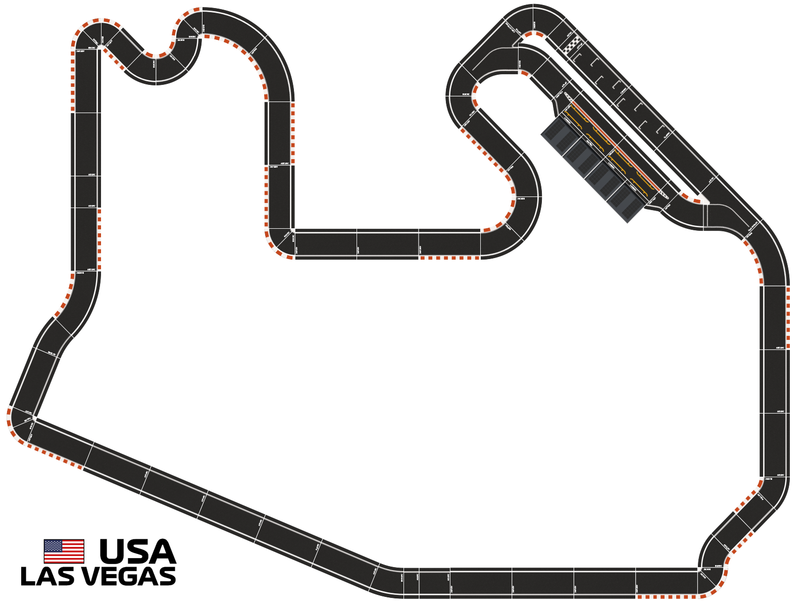 Racing Circuits - building kit - Las Vegas, USA Grand Prix