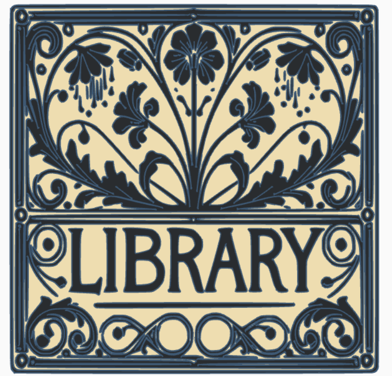 Sign: LIBRARY (4)