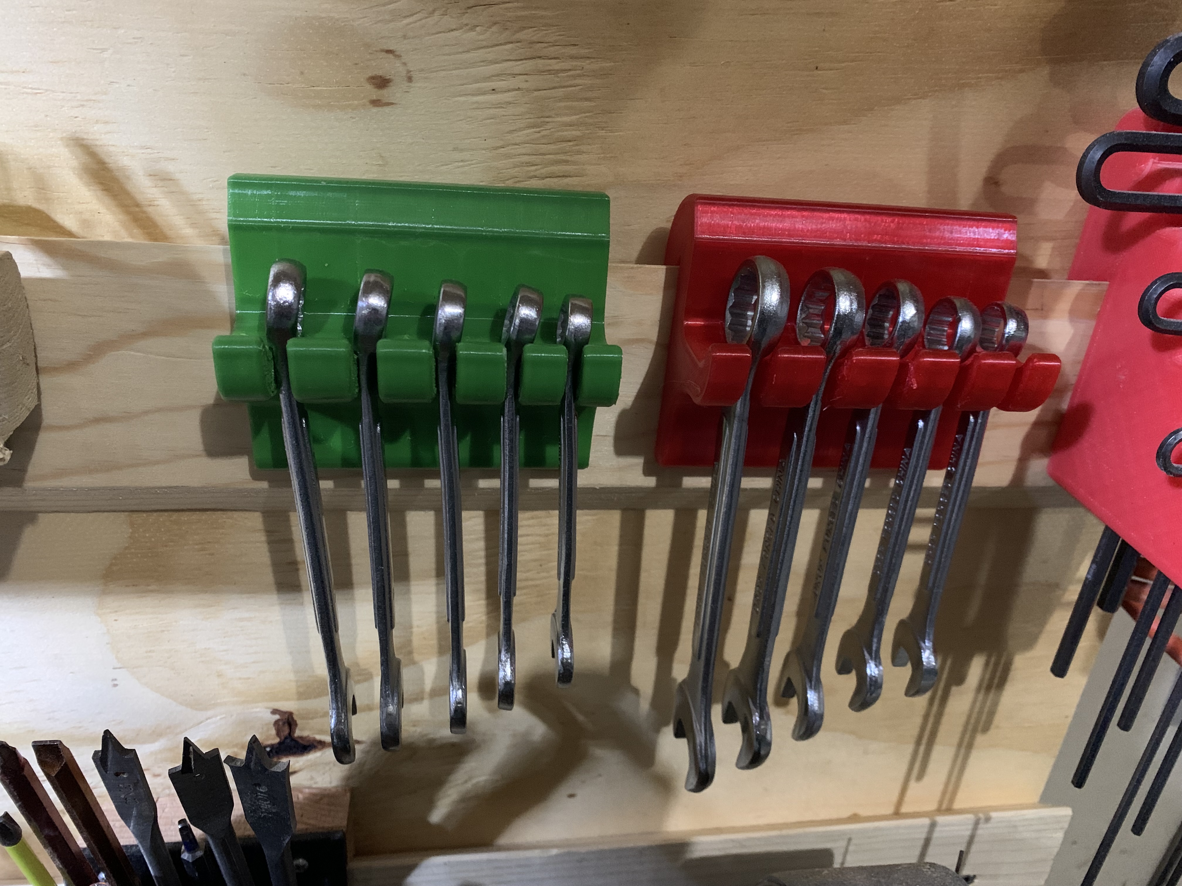 Combination Wrench holder for french cleat wall 5-piece wrench set