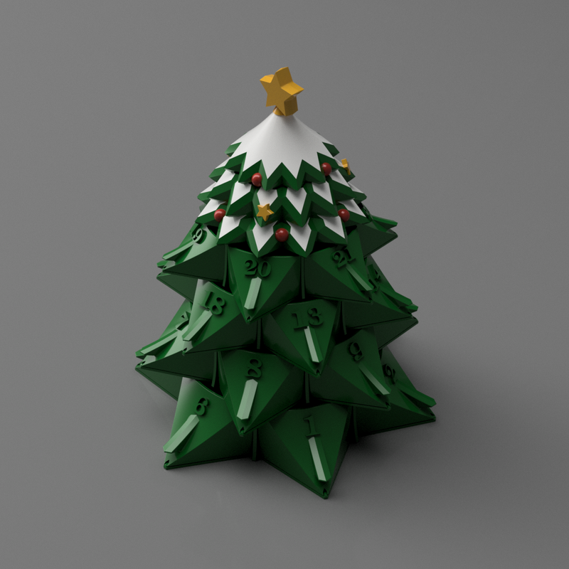 Christmas Tree Advent Calendar by Printer Go Brrr | Download free STL ...