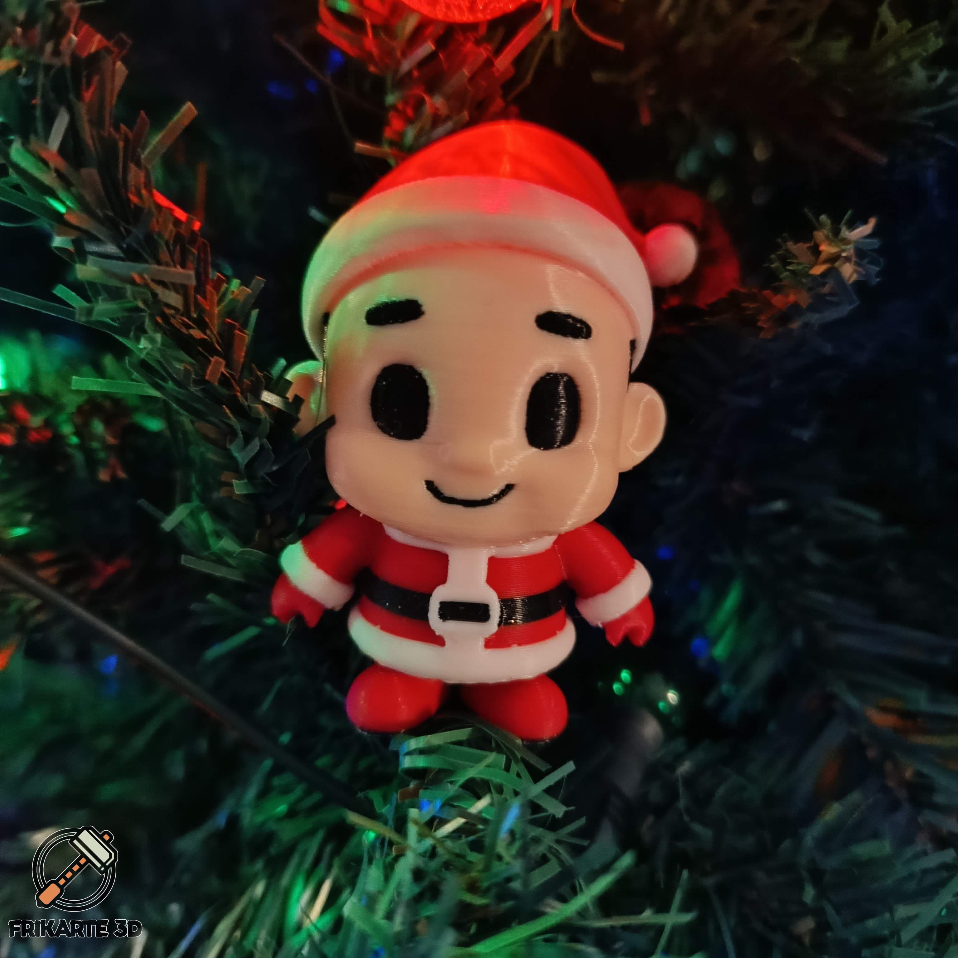 Santa Claus Kid - Multicolor 3D Printable Figure & Ornament — thumbnail 3