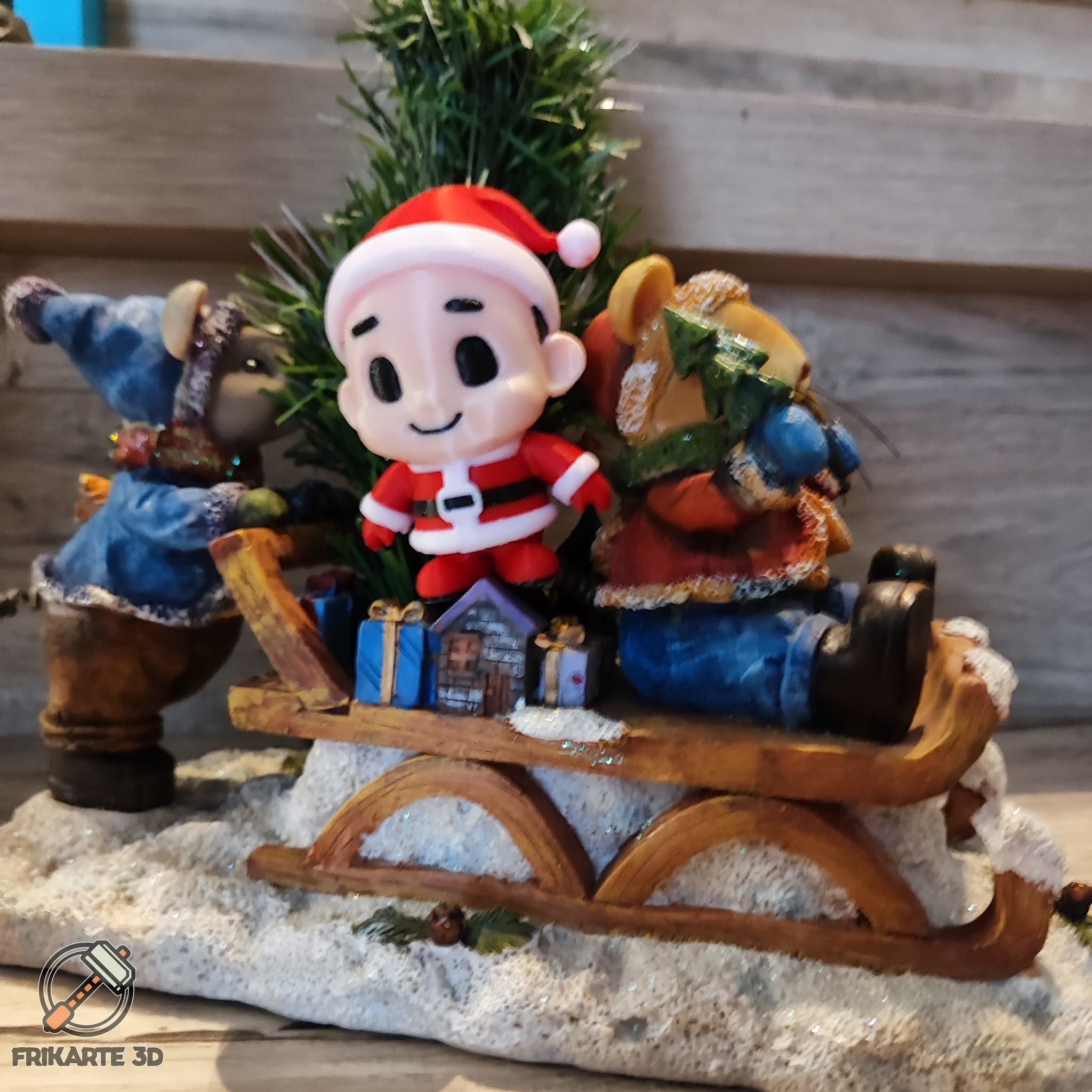 Santa Claus Kid - Multicolor 3D Printable Figure & Ornament — thumbnail 2