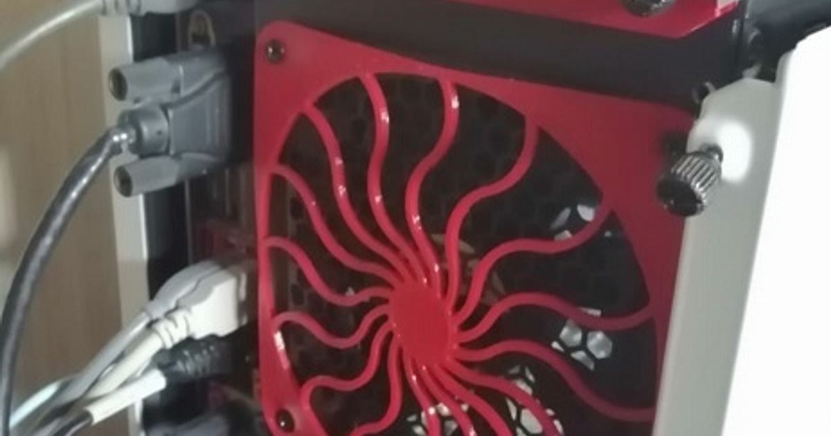 120mm computer fan cover by aRGiRob Download free STL model
