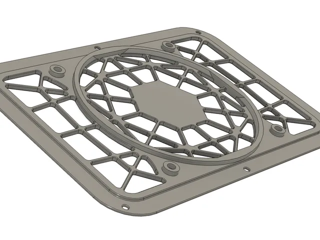 Qidi Plus4 Rear Cover 120mm Fan Spiderweb with Spacer