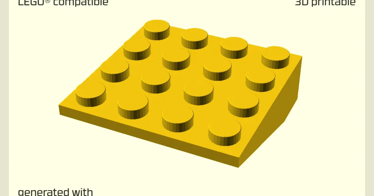 Lego Compatible Overhang Brick Stl Generator By Machineblocks 