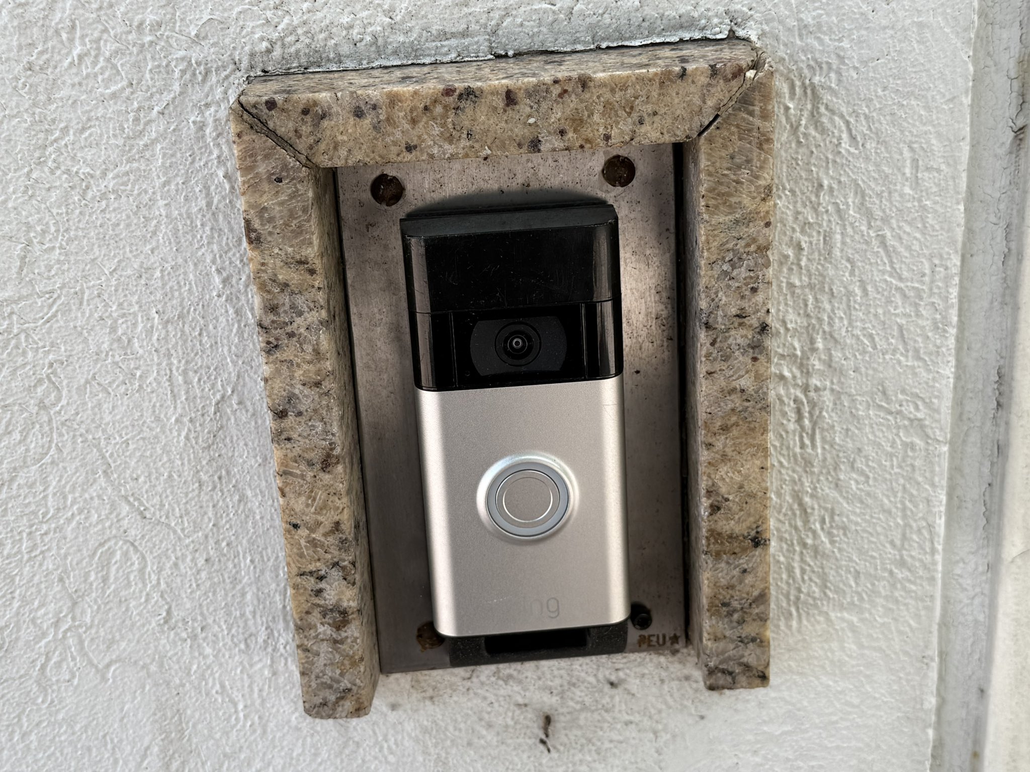 Ring doorbell anti theft protection