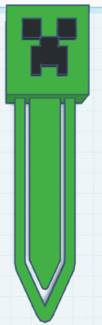 Miniatura 2 do modelo 3D Minecraft creeper bookmark
