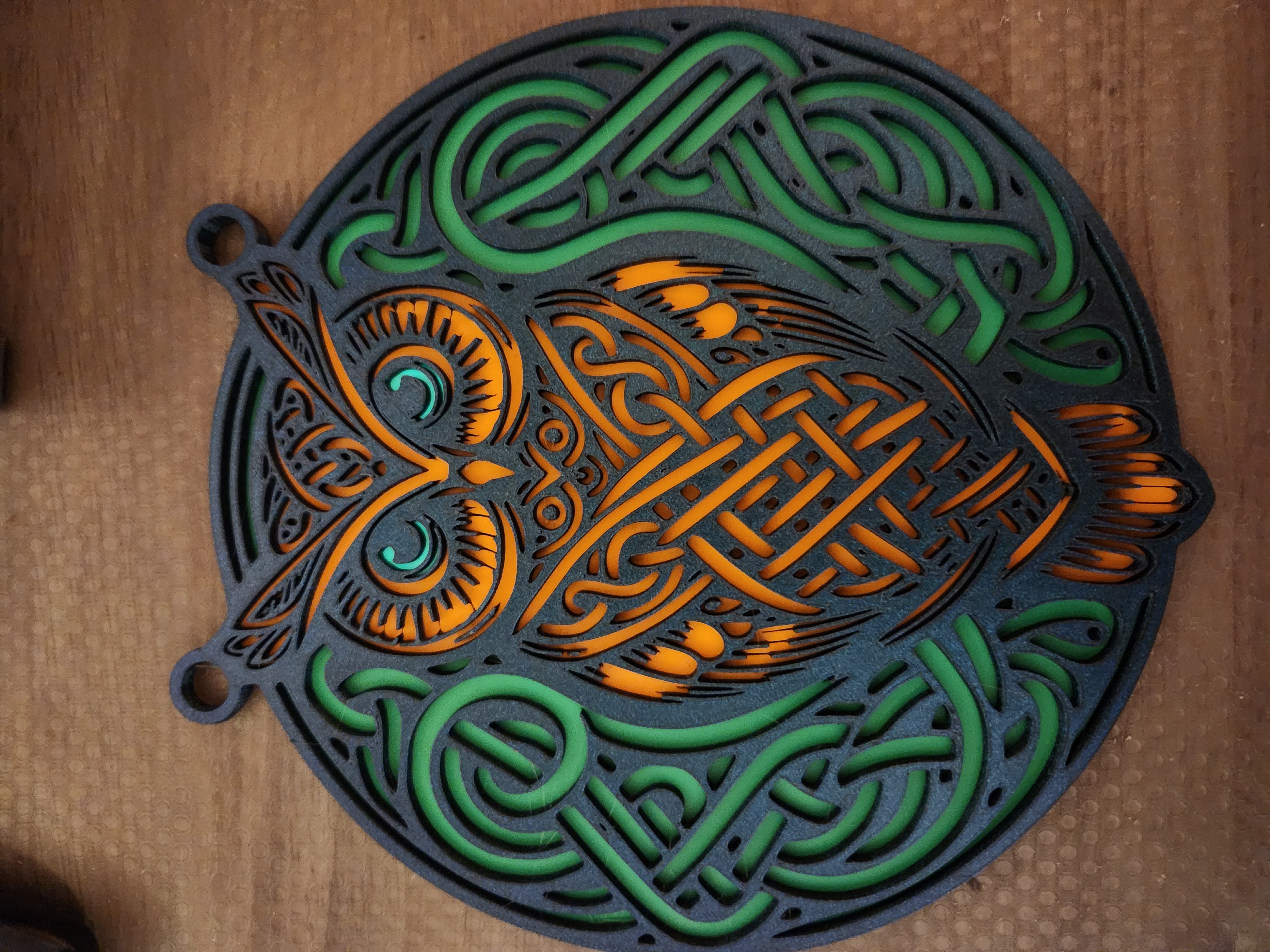 Owl with hanger loops