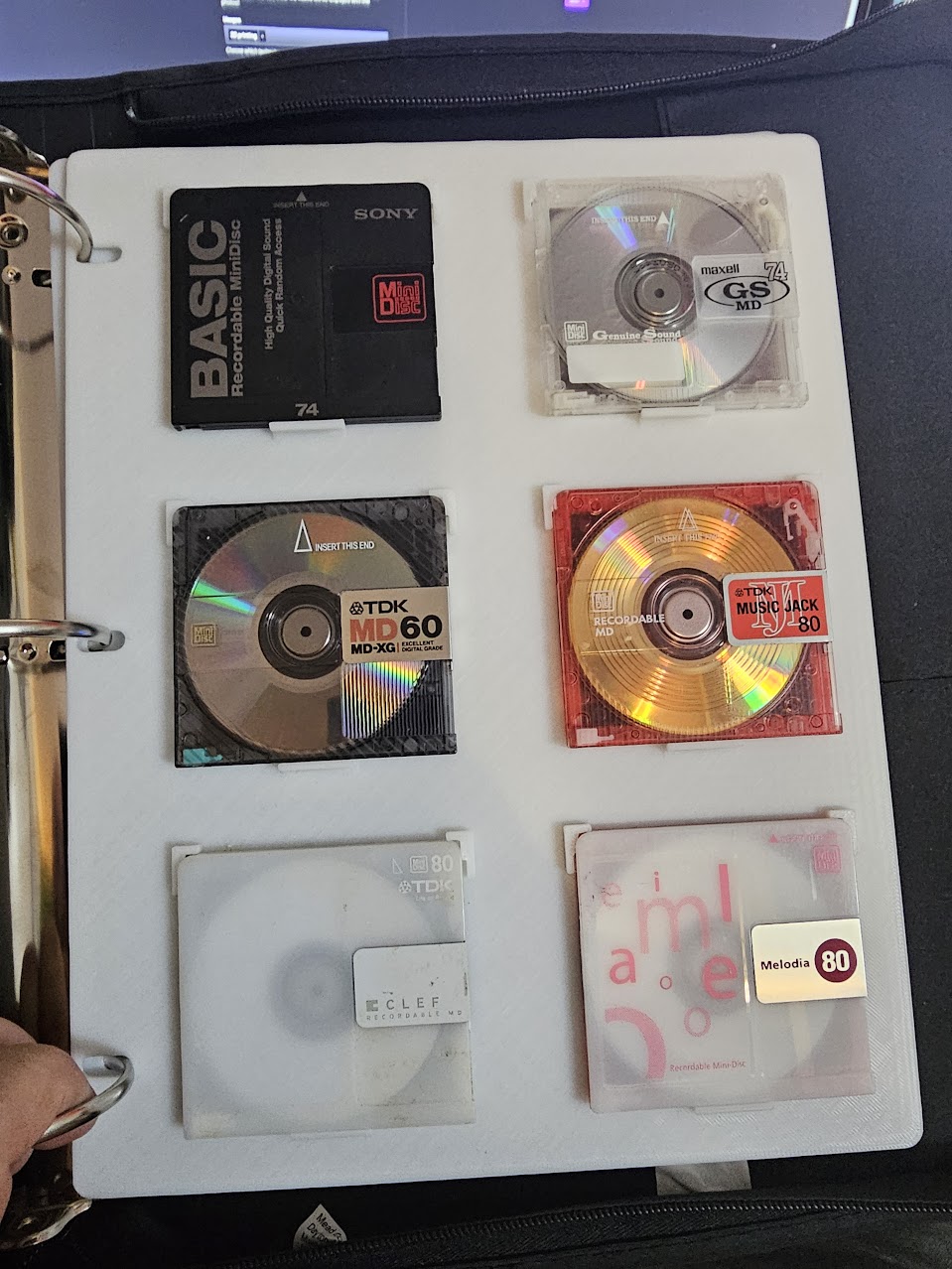Minidisc 3-Ring Binder Page