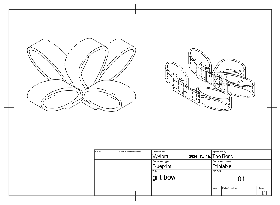 Miniatura 2 do modelo 3D Gift bow