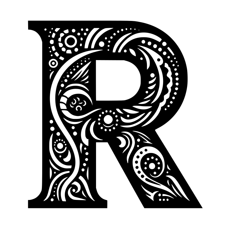 Crazy alphabet: Letter R