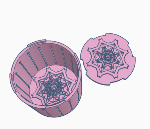 Miniatura 5 do modelo 3D Snowflake ribbon box