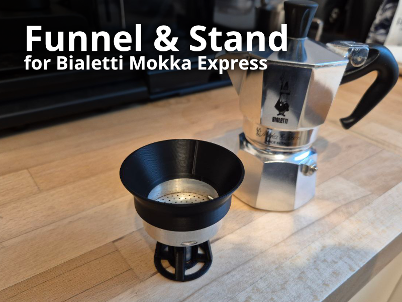 Funnel and Stand for 1 Cup Bialetti Mokka Express