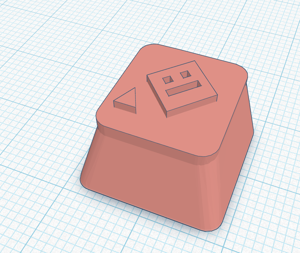Miniatura 2 do modelo 3D Geometry dash keycap